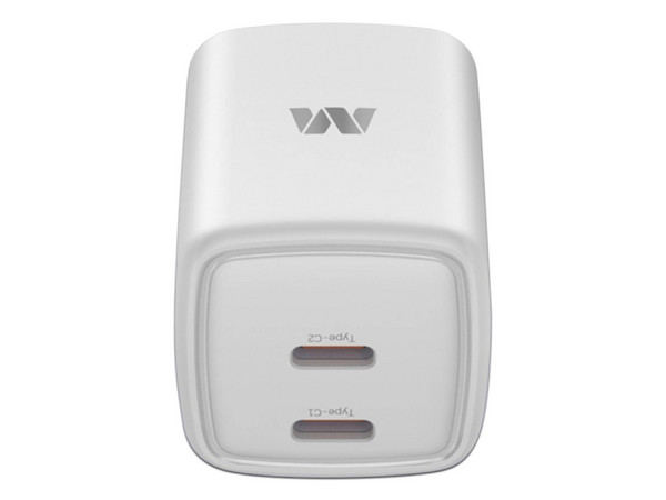 Cargador MyBat AC Dual USB-C 35W GaN, Universal, Color Blanco, Sin Cable. - imagen 2