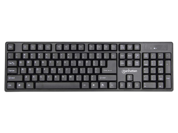 Kit de Teclado y Mouse Óptico Manhattan 178990, Receptor USB, Color Negro. - imagen 2