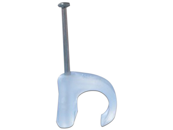 Grapa Thorsman para cable redondo de 3mm, Color Transparente. Caja con 100 piezas