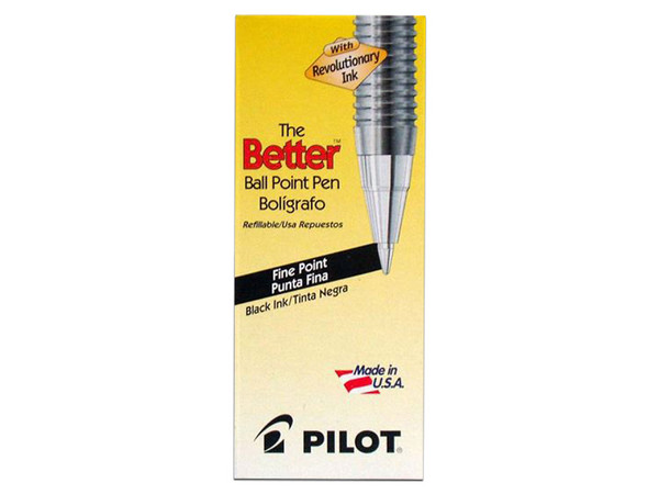 Bolígrafo Pilot Frixion de tinta de gel borrable, color negro. Paquete con 12 piezas