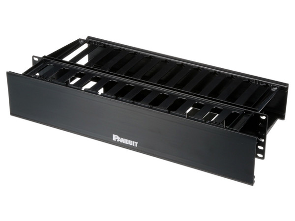 Organizador de Cables Horizontal Panduit WMPH2E PatchLink Doble (Frontal y Posterior), Con Tapa Extendida, Para Rack de 19", 2UR, Color Negro. - imagen 3