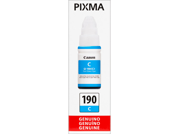 Botella de Tinta Cian Canon GI-190 C, Modelo: 0668C001AB. - imagen 3