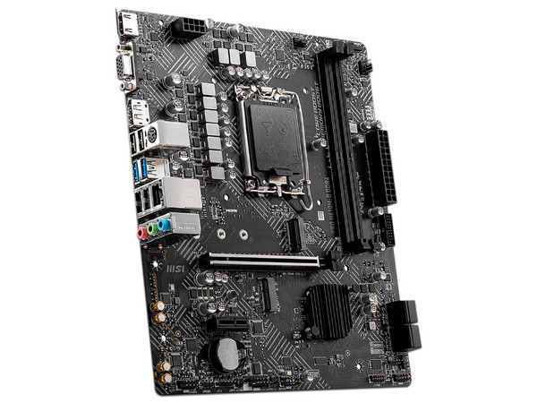 T. Madre MSI PRO H610M-G DDR4, Chipset Intel H610,Soporta: Intel 12va Generación de Socket 1700,Memoria: DDR4 3200/ 2666/2133 MHz, 128GB Max,Integrado: Audio HD, Red,USB 3.1, SATA 3.0,Micro-ATX, Ptos: 1xPCIE4.0x16, 1xPCIE3.0x1. - imagen 3