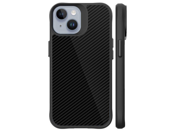 Funda Protectora TEKKU Combat Carbon para iPhone 15, Color Negro. - imagen 2