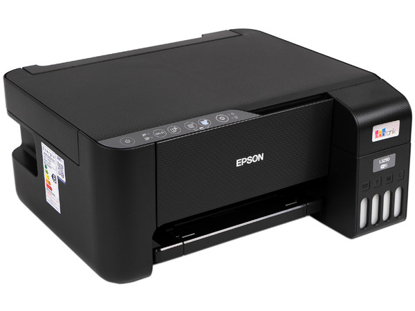 Multifuncional Epson EcoTank L3250, Sistema de Tanques de Tinta, Impresora, Copiadora y Escáner, Resolución Máxima de Impresión de hasta 5760 x 1440 DPI, Velocidad de Impresión en Negro de 10 ppm, Wi-Fi, USB, Color Negro.