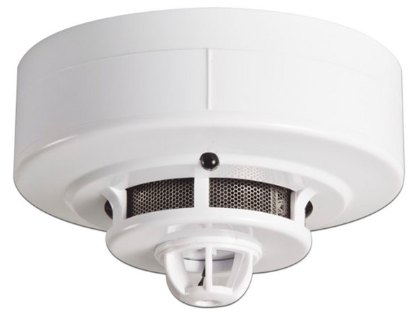 Detector de Humo SFire SF-119-4H12 Fotoeléctrico con Detector de Temperatura de 4 hilos. Color Blanco.