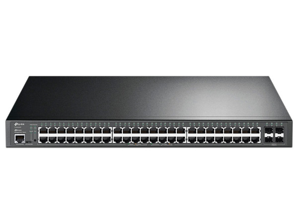 Switch Administrable TP-LINK JetStream TL-SG3452P de 48 puertos 10/100/1000 y 4 Gigabit SFP.