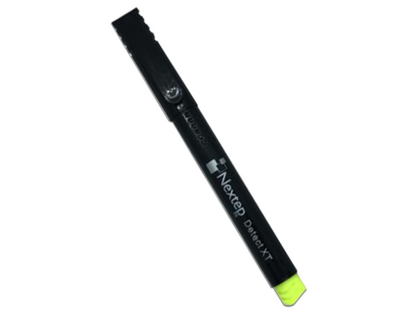Marcador Detector de Billetes Falsos Nextep, Caja con 6 Piezas, Color Amarillo