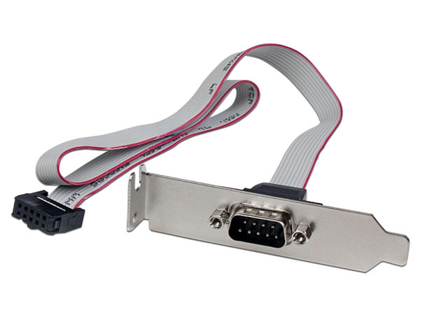 Adaptador de 40cm de Header Bracket Serial DB9 RS232 a IDC 10 Pines para Tarjeta Madre de bajo perfil.