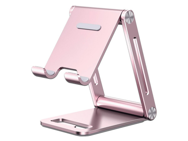 Soporte para Teléfono celular de aluminio Ugreen, ángulo ajustable, compatibilidad con dispositivos de 4.7" a 7.9", Color rosa.