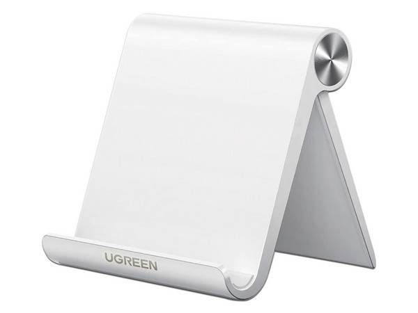 Soporte de escritorio para teléfono celular Ugreen, Ajustable de 0 a 100 grados, amplia compatibilidad con dispositivos de 4" a 7.9".