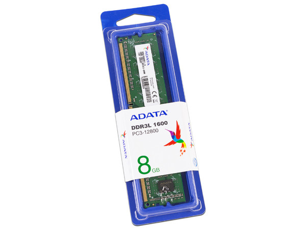 Memoria DIMM ADATA DDR3L, PC3-12800 (1600MHz), 8GB.