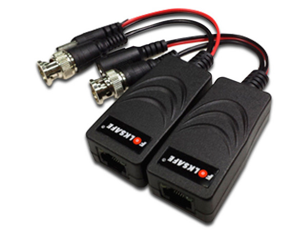 Transceptor Pasivo Folksafe Balun, HD, 440m, BNC, RJ-45. Color negro.