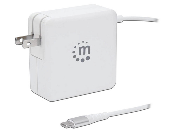 Cargador de energía USB Tipo C Manhattan 180245, 60W, . Color Blanco. - imagen 2