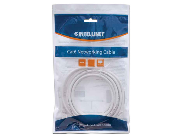 Cable de red, Cat6, UTP, RJ-45 (M-M), 5.0m, Blanco. - imagen 2