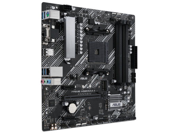 T. Madre ASUS PRIME A520M-A II/CSM, Chipset AMD AM4,Soporta: Procesadores Ryzen Series 5000/4000G/3000,Memoria: 4 x DIMM DDR4, 128GB Max,Integrado: Audio HD, Red, USB 3.2, SATA 3.0 y M.2,Micro-ATX, Ptos: 1xPCIEx16, 2xPCIEx1. - imagen 3