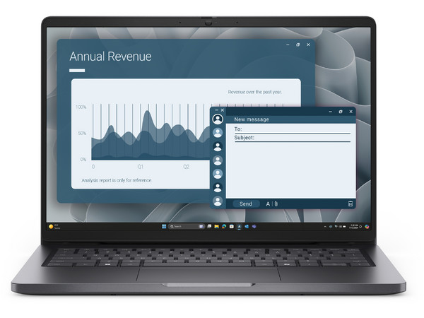 Laptop DELL Pro 14: Procesador AMD Ryzen 5 Pro 230 (hasta 4.9 GHz), Memoria de 16GB DDR5, SSD de 512GB, Pantalla de 14" LED, Video Radeon Graphics, S.O. Windows 11 Pro (64 Bits).
