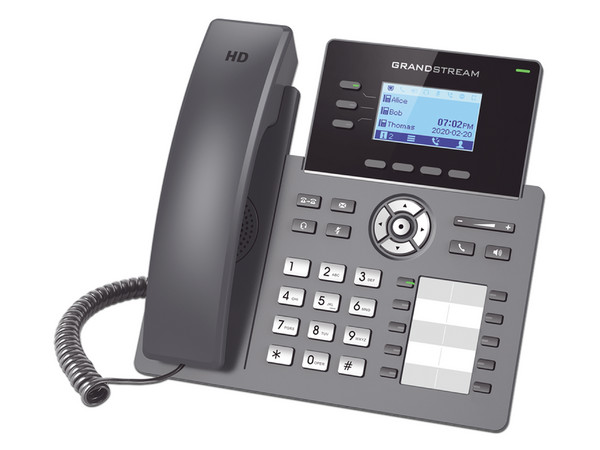 Teléfono IP GrandStream GRP2604, 3 líneas, 6 cuentas SIP, Color gris. - imagen 2