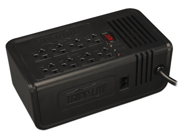 Regulador Tripp Lite VR2008R de 2000VA/1000W con 8 contactos.