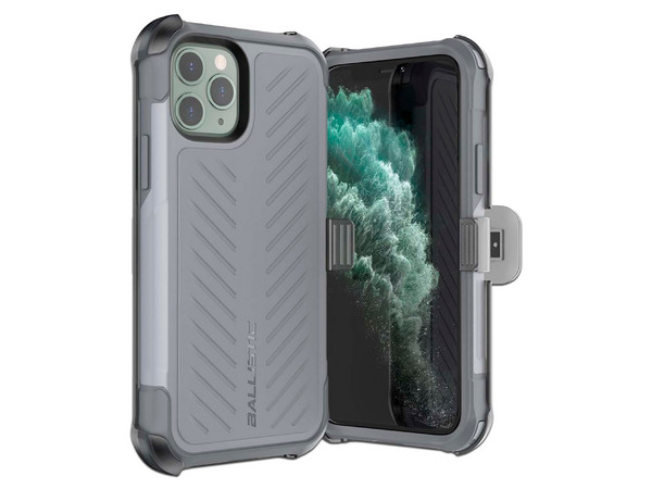 Funda Protectora de uso rudo Ballistic TJ TX-AIPX1-GRY con clip, para iPhone 11 Pro. Color Gris