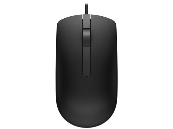 Mouse Dell MS116 Óptico 1000 dpi, diseño ergonómico, conexión USB. Color Negro