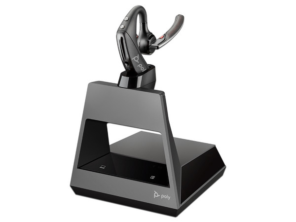 Audífono con micrófono Poly Voyager 5200 OFFICE con Base USB-A , Bluetooth 5.0, Color Negro.