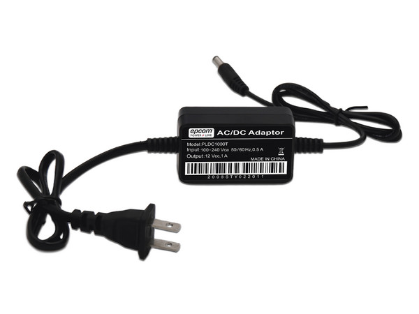 Adaptador de corriente Epcom PL-DC-1000T, 12V, 1.25A, para cámaras CCTV Control de Acceso.
