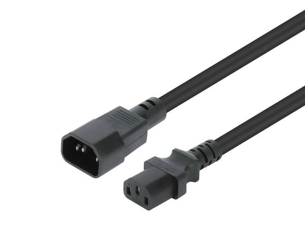 Cable de Extensión de Alimentación MANHATTAN PDU C13 a C14 de 3ft, para Servidor o Monitor.