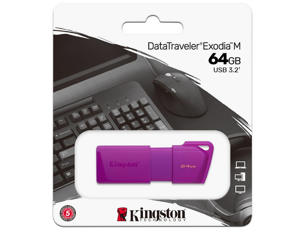 Unidad Flash USB 3.2 Kingston DataTraveler Exodia de 64 GB, USB 3.2 Gen 1. - imagen 3