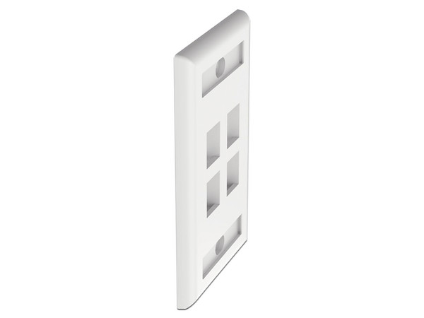 Placa de pared Panduit NK4FWHY de 4 salidas RJ45 tipo keystone. Color Blanco - imagen 2