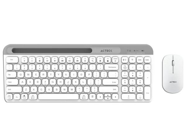 Kit de Teclado y Mouse Acteck Creator Virtuos Silk MK720, Bluetooth, Color Blanco.