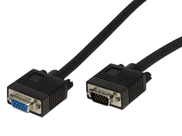 Cable para monitor SVGA HD15 Macho a HD15 Hembra, 1.8m.                         