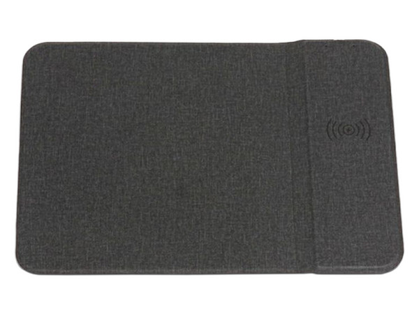 Mousepad rígido forrado de tela con Cargador inalámbrico para smartphones. Color Gris - imagen 2