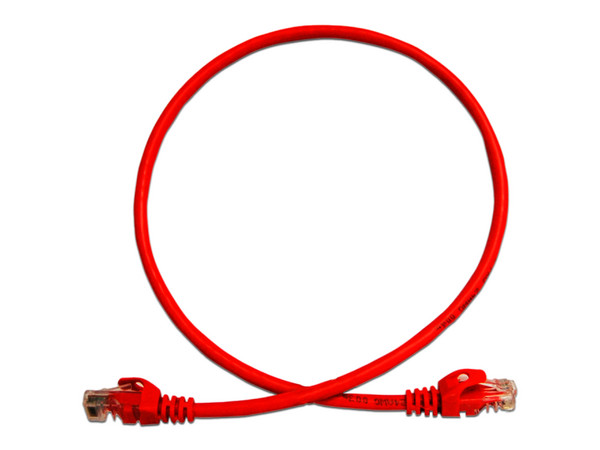 Cable de Red Enson Cat6 UTP, 60cm. Color Rojo.