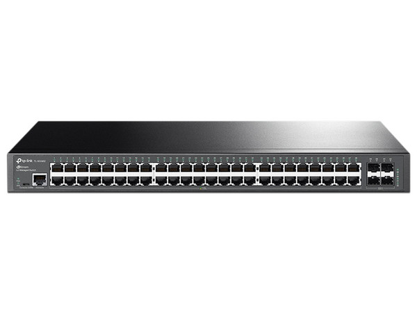 Switch TP-LINK de 48 puertos, 10/100/100 Mbps y 4 ranuras Gigabit SFP.