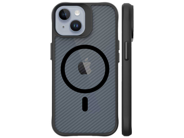 Funda Protectora TEKKU Combat Carbon para iPhone 15, MagSafe, Color Negro. - imagen 2