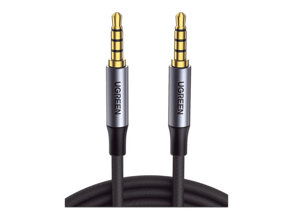 Cable de Audio UGREEN 90788, 3.5mm a 3.5mm (M-M), Nylon Trenzado, 5m, Color Negro. - imagen 2