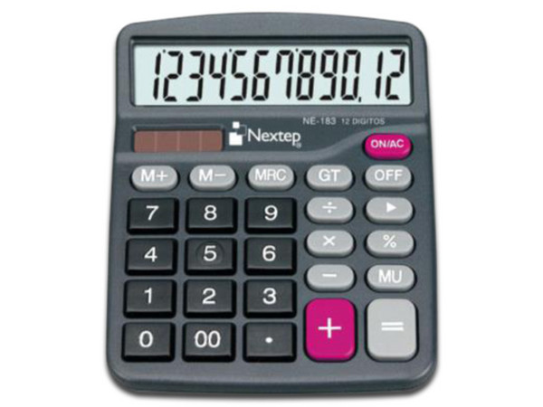 Calculadora Nextep NE-183 de 12 dígitos.