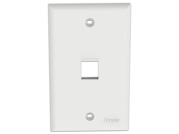 Placa vertical Panduit, de montaje en pared, tipo Keystone. Color Blanco.