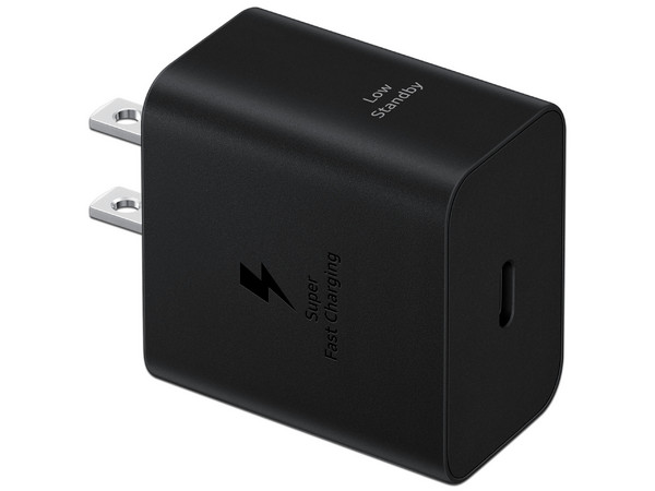 Adaptador de Carga Rápida Samsung de 45W, USB Tipo C, Color Negro.