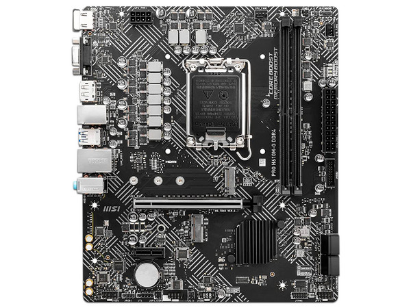 T. Madre MSI PRO H610M-G DDR4, Chipset Intel H610,Soporta: Intel 12va Generación de Socket 1700,Memoria: DDR4 3200/ 2666/2133 MHz, 128GB Max,Integrado: Audio HD, Red,USB 3.1, SATA 3.0,Micro-ATX, Ptos: 1xPCIE4.0x16, 1xPCIE3.0x1. - imagen 2