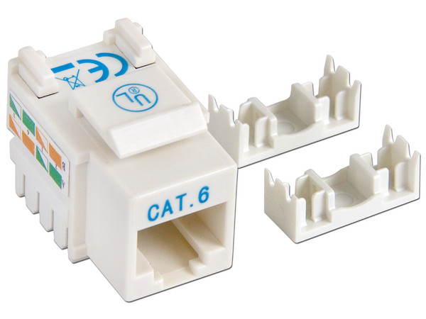 Intellinet Jack categoría 6, UTP, blanco, de impacto.