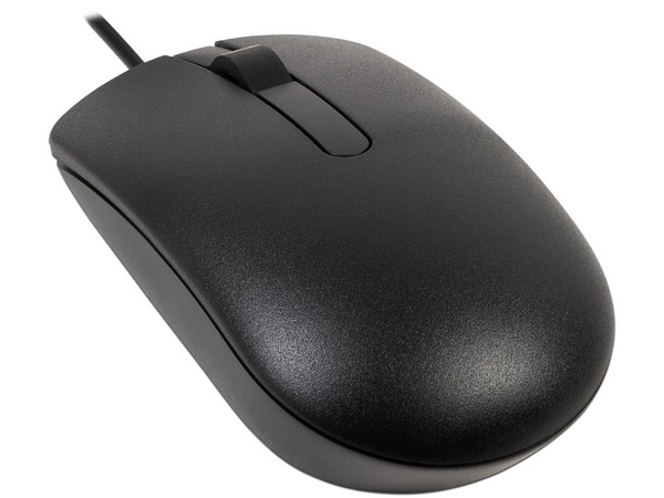 Mouse Óptico Alámbrico DELL MS116, hasta 1000 dpi, USB. Color Negro.