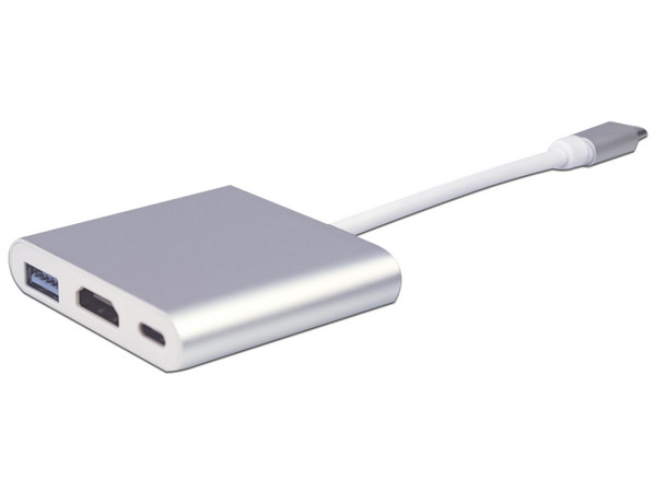 Adaptador Multipuerto Epcom de USB-C 3.1 A HDMI 4K, Admite Carga Rápida (PD).