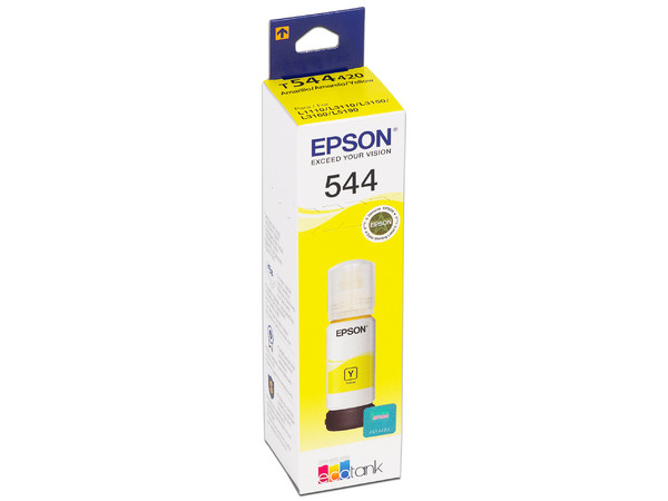 Botella de Tinta Epson T544, Amarillo, Modelo: T544420-AL.