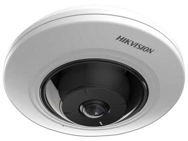 Cámara de Vigilancia IP Mini Fisheye Hikvision DS-2CD2955G0-ISU de 5MP, (2560 x 1920), IR de hasta 8m, PoE.