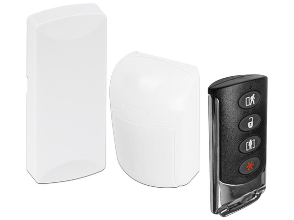 Kit de sensores Inalámbricos SFIRE KIT-RF-SFIRE-2, Incluye 2 Contactos Magnéticos, 1 PIR y 1 Llavero, Compatibles con Honeywell y PRO4GLTEM.