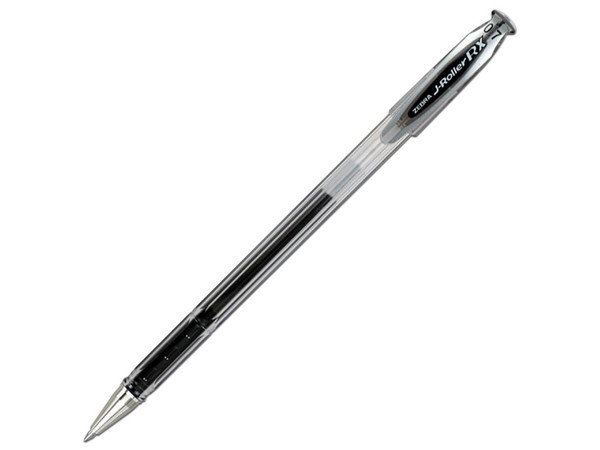 Bolígrafo Zebra J Roller RX Punto Mediano 0.7mm Tinta Gel. Color Negro. Paquete con 6 piezas.
