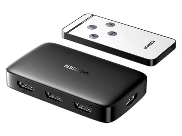 Switch de Video UGREEN de 3 Puertos HDMI Control Remoto, Resolucion 4K 30Hz, Receptor de Infrarrojo. - imagen 2