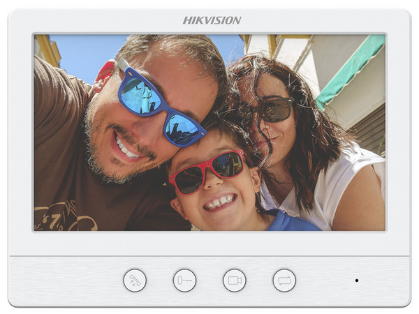 Monitor Para Videoportero Hikvision DS-KH2230T de 7", Compatible con DS-KB2412T-IM, Color Blanco.